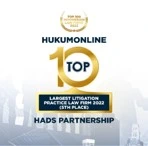 5th Largest Litigation Law Firm 2022 — Hukumonline